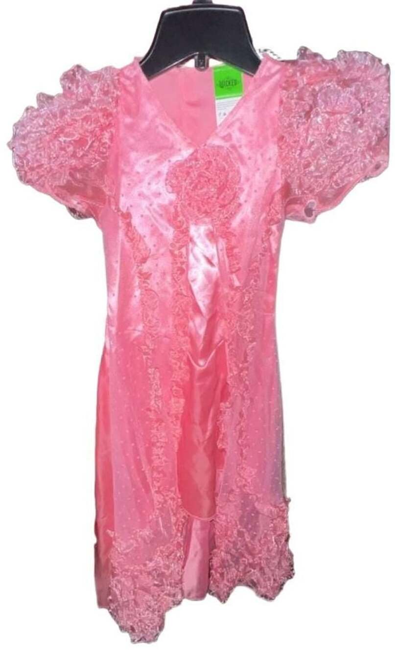 Wicked Glinda Costume Dress Size S 6/6X Pink 1 Piece Set